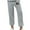 Gray, variant on Womens Cinch Bottom Lounge Pants Plus Size Plush Fleece Soft Sleep Pajama Pants Comfort Thermal Pj Bottoms