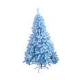 thumbnail image 2 of de Navidad artificial de 180 cm/6 pies, artesanía artística, adorno navideño, decoración navideña para oficina, sala de estar, hogar, porche, azul nieve, 2 of 8