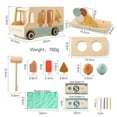 thumbnail image 1 of Wooden Ice Cream Truck Simulation Kitchen Toy Children Pretend Cook Play House Coffee Machine Toy Baby Early Education Fun Gifts, 1 of 7