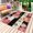 Beige Pink, variant on Flower Stripes Outdoor Rug 5x7 Ft - Reversible Patio Rug Outdoor Camping Rugs, Black White Geometric Pink Rose Floral Washable Indoor Outdoor Area Rugs, Non-Slip Outdoor Carpet Runner for Deck/Porch