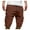 Brown#2, variant on Homenesgenics Mens Shorts Cargo Casual Button Zipper Solid Knee Length Pants with Pocket Straight Button Zipper Shorts