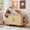 35" Natural, variant on Modern Wooden Cat Litter Box Enclosure with Double Doors, Hidden Cat Washroom Furniture Side Table, Odor Control & Ventilation, Fits Most XL Litter Boxes, Green