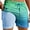 Blue Green, variant on Mens Swim Trunks with Compression Liner 5" Quick Dry Bathing Suit Swim Shorts with Zipper Pockets Board Shorts Swimsuit Blue-black Lobster M