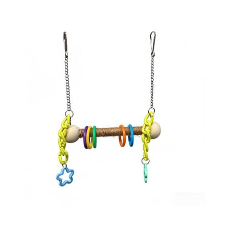 Strong Wooden Bird Swing With Stable Base Great For Parrots Lovebirds And Similar Safe Wooden Hanging Bird Swing For Small Birds Like Budgies And Finches 23 In Length