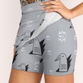 thumbnail image 5 of Birds And Eyes Steel Blue Women's skirt Mini Skirts A Line Skirt With Hide Pocket Bird Steel Blue Black White Pattern Seamless, 5 of 7