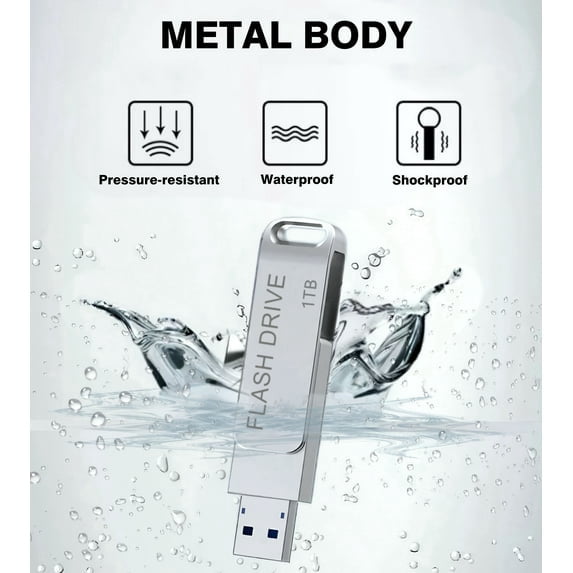 USB Flash Drive 1T/932G Dual Type C + USB A Portable Thumb Drive for Smartphone Tablet Computer Mac