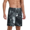 thumbnail image 2 of Kdxio Forest Black Ghost Warrior Print Mens Sleep Shorts Bottoms Soft Comfy Pajama Wear Pants with Drawstring Pockets, 2 of 5