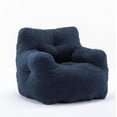 thumbnail image 6 of Lecut Bean Bag Chair Large Bean Bag Chair for Adults with Armrest Comfy Bean Bag Sofa with Foam Filling Fluffy Lazy Chair Soft Teddy Fabric Tufted Bean Bag for Dorm Bedroom Gaming Dark Blue, 6 of 10