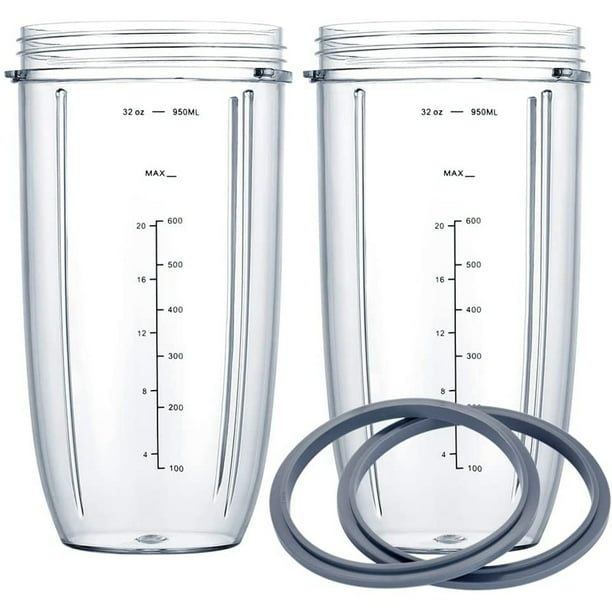 Noblik Replacement Cups for Nutribullet Blender, 32OZ Measuring Cups, Compatible for NutriBullet