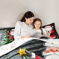 thumbnail image 5 of jejeloiu Cute Father Christmas Queen Comforter Set,Green Christmas Tree Bedding Sets,Happy New Year Bedding Comforter Set For Child,Super Cozy Room Decor Reversible,3pcs, 5 of 8