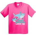 thumbnail image 3 of Inktastic My Great Grandma Loves Me with Cute Sharks Youth T-Shirt, 3 of 5