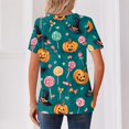 thumbnail image 6 of Halloween Shirts for Women 2026 V Neck Plus Size Funny Cute Vintage Teacher Shirts Casual Holiday Tops, 6 of 6