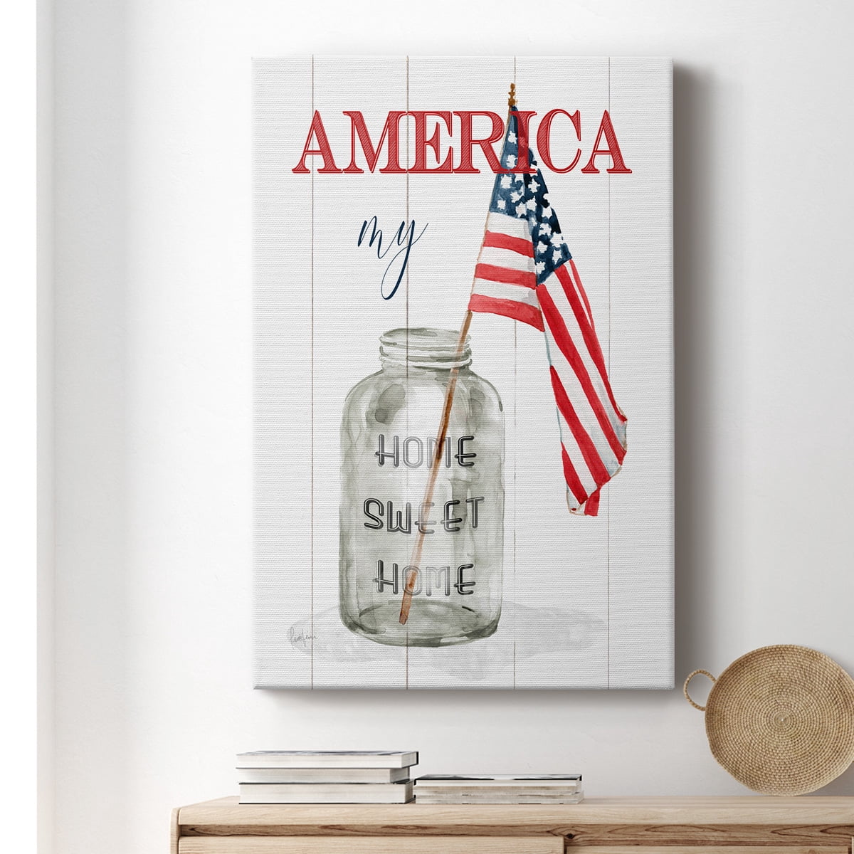 America My Home Sweet Home Premium Gallery Wrapped Canvas - Ready to Hang