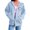 Light blue, variant on YVNAURA Women's Halloween Zip Up Sweatshirt Long Sleeve Full Zip Hoodie Cute Pumpkin Ghost Bat Print Oversized Sweatshirt with Pockets Loose Fit Fall Casual Spooky Top 1 Pack, Dark Purple,L