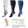 thumbnail image 6 of 3 Pairs Compression Socks for Women Men, Wide Calf ，Plus Size Knee High Support Stockings for Running Travel, 4XL, 6 of 8