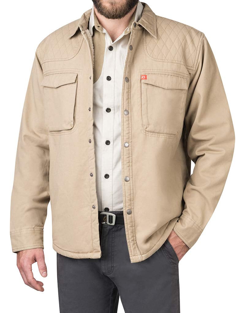 The American Outdoorsman Sherpa Lined Twill Shirt Jackets for Men