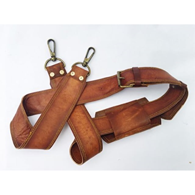 vintage couture leather adjustable padded replacement shoulder strap