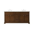 thumbnail image 3 of Elegant Decor Americana 72" Metal MDF Marble Double Bathroom Vanity in Teak, 3 of 8