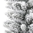 thumbnail image 5 of vidaXL Artificial Slim Christmas Tree with Flocked Snow 180 cm PVC&PE, 5 of 5