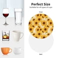 thumbnail image 6 of Kdxio Vintage Marble Pattern Sunflower Funny Coasters,4 Pcs Leather Coasters,Housewarming Gifts,Protect Furniture from Water Marks Scratch and Damage, 6 of 6