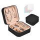 thumbnail image 1 of Joyero, pequeño joyero de viaje para mujeres y niñas, almacenamiento de joyas de viaje, joyero, organizador de joyas, joyero, joyero, almacenamiento de joyas, negro, 1 of 4