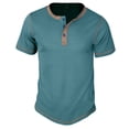 thumbnail image 1 of Birdeem T-Shirt à Manches Courtes Décontracté Mode Col Rond Boutons Blouse, 1 of 11