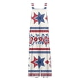 thumbnail image 7 of JULMCOMO American Flag Jumpsuits for Women 1776 250th Year Plus Size Wide Leg Stars Stripes Overalls Red White Blue Sleeveless Patriotic Rompers with Pockets Multicolor 4XL, 7 of 7