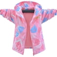 thumbnail image 7 of THDHVS Zip Up Hoodie,Toddler Hoodie,Girls Long Sleeve Rain Jacket Lightweight Waterproof Hooded Fleece Lined Raincoat Windbreakers for Kids Pink 5-6 Years, 7 of 7