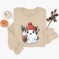 thumbnail image 5 of Ynynloco Women's Halloween Sweatshirt, Spooky Season Graphic Crewneck Top Ghost Fall Casual Outfits, 5 of 5