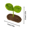 thumbnail image 2 of Knitted Sprout Hair Clips Crochet Yarn Hairpins Adorable Design Hair Accessories for Women Girls, 2 of 3