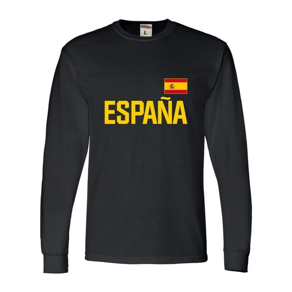 Go All Out Team Spain Espana Pride Long Sleeve T-Shirt Mens