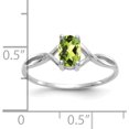 thumbnail image 3 of 14K White Gold Peridot Birthstone Ring (Size 7) Made In India xbr427, 3 of 5