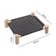 thumbnail image 3 of Cama colgante para perros, cama elevada de madera para perros, cama portátil desmontable para interiores y exteriores, ideal para gatos y perros pequeños., 3 of 7