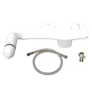 Mainstays Dual Nozzles Bidet Attachments with Self Cleanig Daisy White, Slim Size