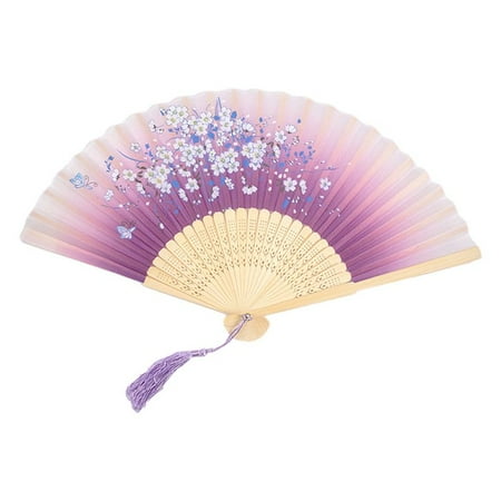 

SJENERT Japanese Cherry Blossom Lace Folding Fan Handheld Fan Hand Fan(Style 1)