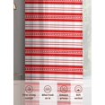 thumbnail image 7 of Boho Red Stripe Semi Sheer Curtains 84 Inch Length 2 Panels Set, Abstract Geometric White Minimalist Sheer Kitchen Curtain Privacy Voile Window Curtain for Living Room Bedroom Rod Pocket Drapes, 7 of 7