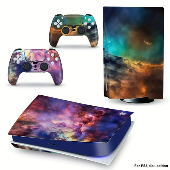Skin For PS5 Gmaepad Joysticks Disk Edition, Colorful Skin Sticker For PlayStation 5 Console And 2 Controllers