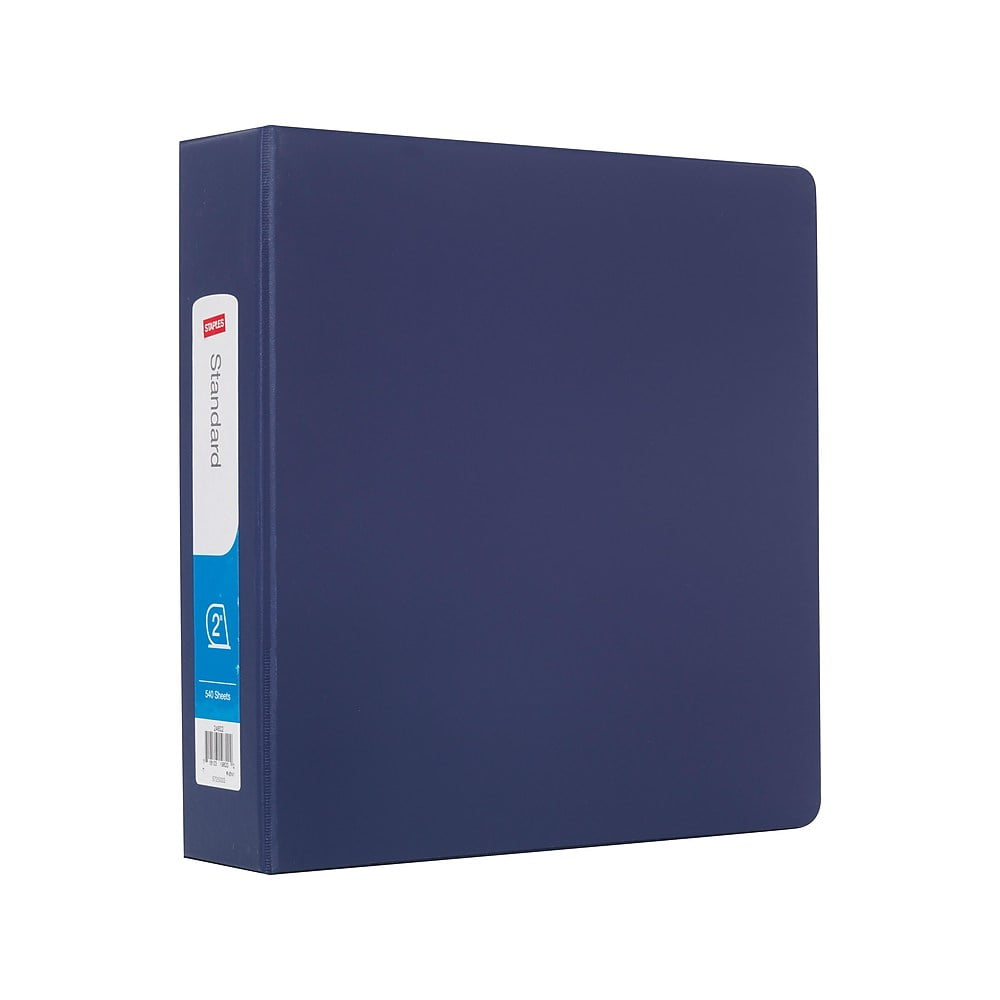Staples Standard 2" 3Ring NonView Binder Blue (26418CC) 82625