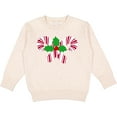 thumbnail image 2 of Inktastic Candy Canes and Holly Christmas Toddler Sweatshirt, 2 of 4