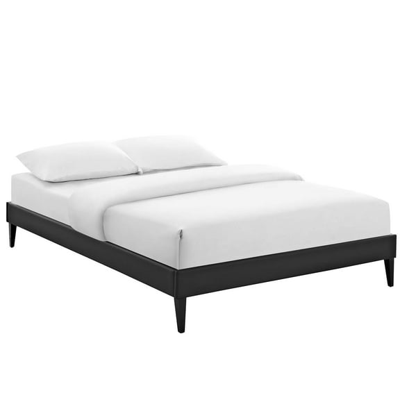Mod Uptown Contemporary/Modern Wood Platform Bed, Full, Black