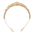 thumbnail image 2 of Couronne de Princesse en Or, Peigne Design Stable Réglable en Alliage Couronne de Princesse pour Mariage pour Fête, 2 of 8