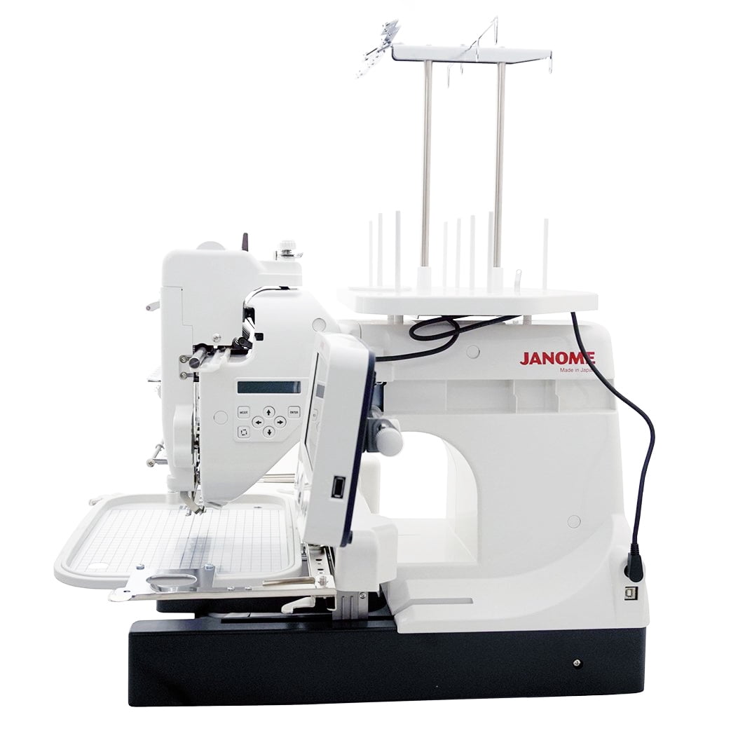 Janome MB-7 Seven-Needle Embroidery Machine w/ Free Ava Embroidery Cabinet!