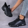 thumbnail image 6 of YOUYEDIAN Orthopedic Shoes for Women Arch Support Golf Shoes Wide Slip on Non Slip House Shoes Knitted Mesh Stretch Soft 2026 New Foam Shoes (Black), 6 of 7