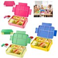 thumbnail image 2 of Bento Lunch Box, Airtight Seal Leak Proof Design, Bpa Free Dishwasher Safe With Utensils, Cartoon Pattern Design For Kids School Lunch, Microwave Safe (1300mL), 2 of 5