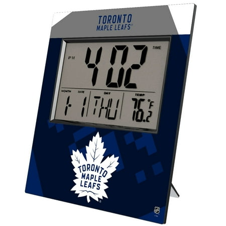Keyscaper Toronto Maple Leafs Color Block Digital Desk Clock