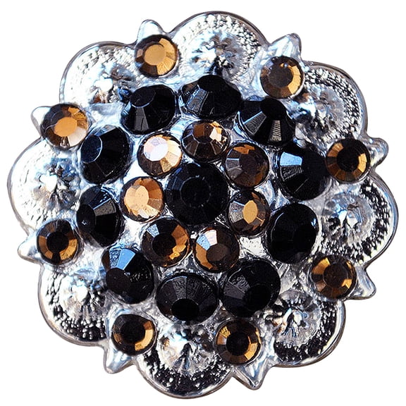 4 Hilason Western Berry Conchos Glass Rhinestones Bling 1.5" Tack cowgirl