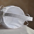 thumbnail image 3 of Cesta de Niña de las Flores y Almohada de Anillo Decoración de Boda Satén Blanco y Decoración de Diamantes de Imitación de Corazones Dobles ANGGREK  Otros, 3 of 8