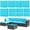 Cyan, variant on FKS LIFE 11 Pack Outdoor Patio Cushion Covers, Water Resistant Fade Resistant Washable Furniture Slipcovers for Sofa and Chairs,Cyan