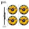 thumbnail image 2 of Modern Wall Clock Battery Operated Analog Clock Silent Non-Ticking Round Clock Decorative for Office,Bedroom-Sunflower With Vibrant Yellow Petals And Dark Center(16inch), 2 of 4