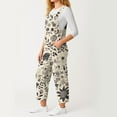 thumbnail image 4 of WTOBBY Women's Casual Sleeveless Jumpsuit with Retro Floral Print, Fashionable Loose Fit Design for Comfortable and Stylish Everyday Wear,BeigeL, 4 of 4